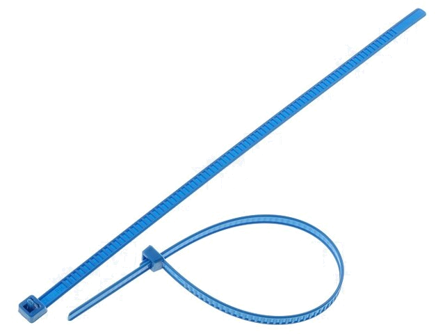 Kabelbinder; losmaakbaar; L: 195mm; W: 4,7mm; polyamide; 245N; blauw Kabelbinder; losmaakbaar; L: 195mm; W: 4,7mm; polyamide; 245N; blauw